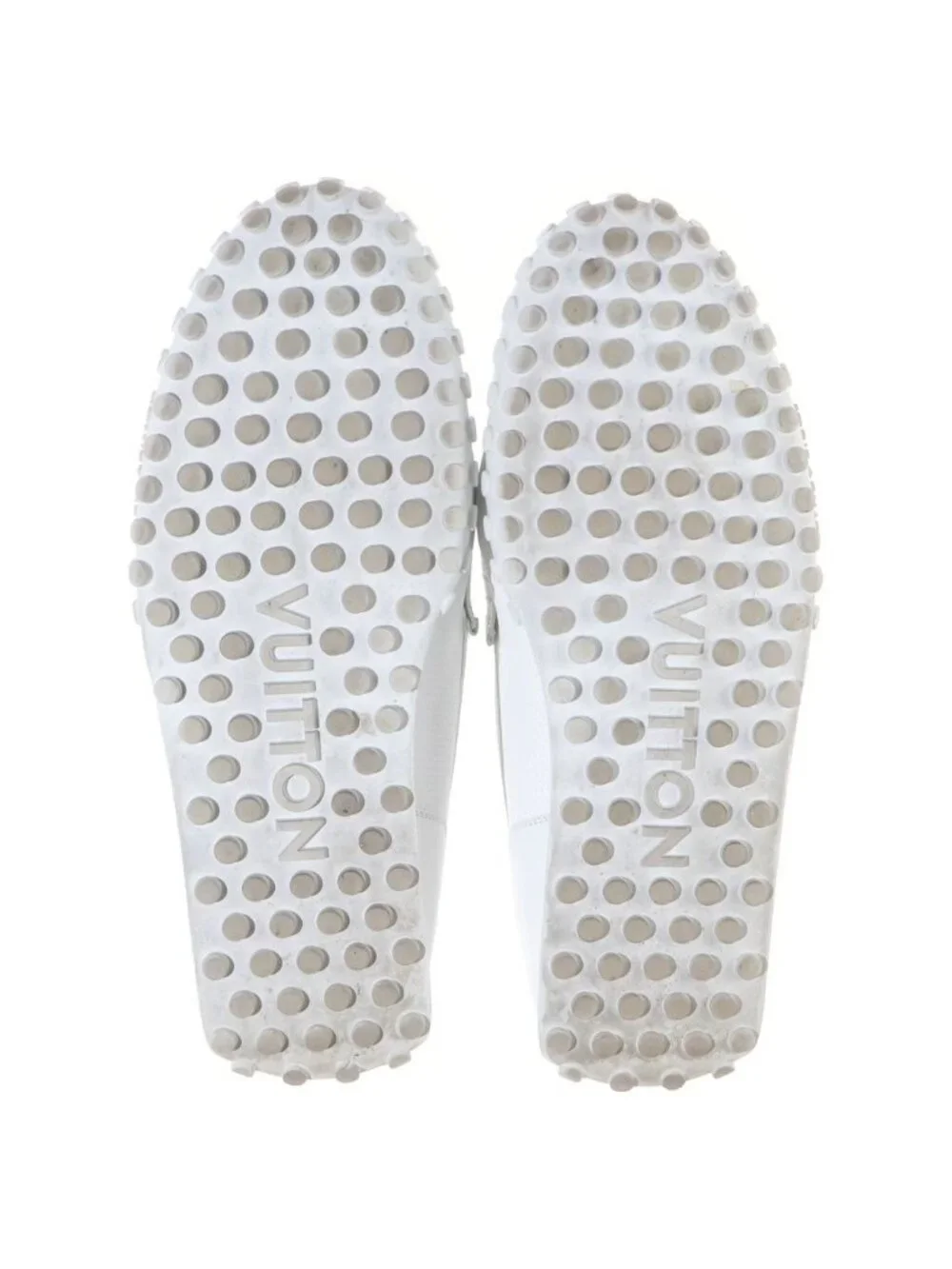Louis Vuitton Leather Line Loafers Shoes White